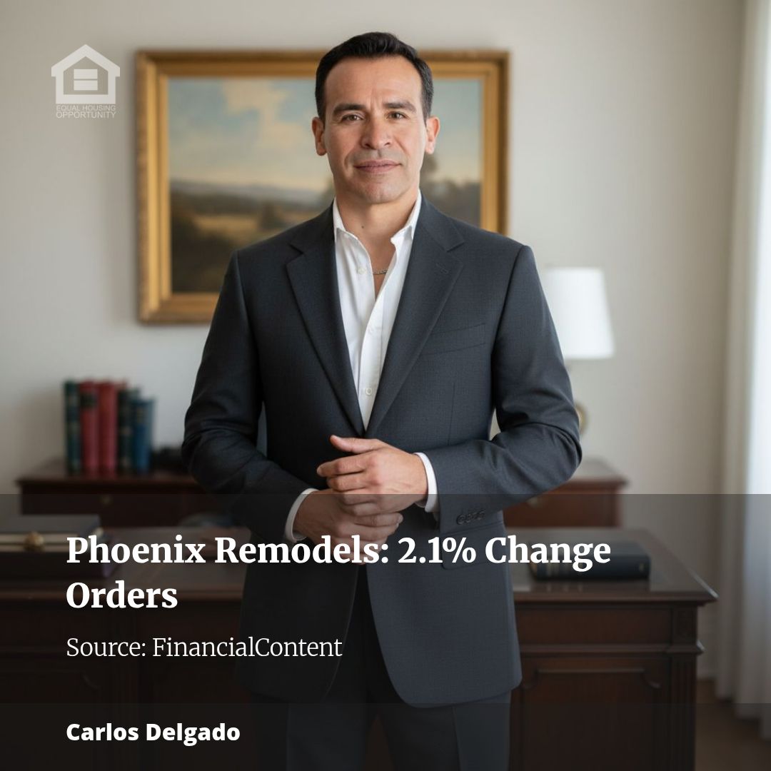 Phoenix Home Remodeling Reports a 2.1% Change Order Rate on Interior Remodels, Well Below the 20% to 32% Industry Range
